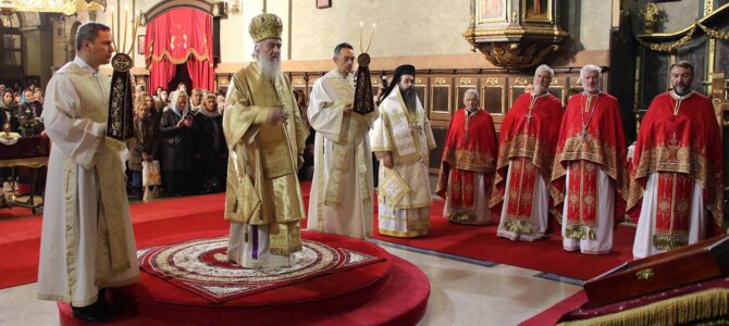 Патријарх српски г. Иринеј богослужиo поводом славе Саборне цркве
