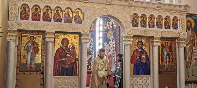 Литургија Пређеосвећених дарова у храму Светог Василија Острошког у Беочину