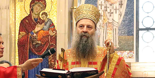 Патријарх српски Порфирије богослужио у цркви Светог Марка