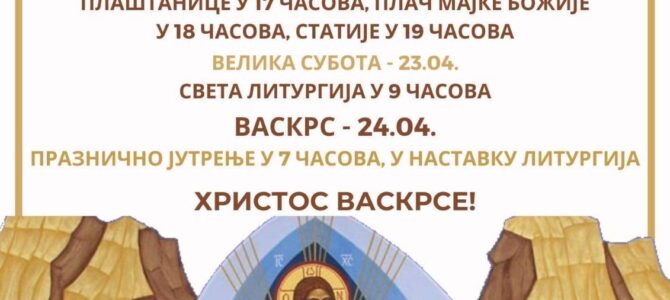 Распоред богослужења у храму Св. Сирмијских мученика у Сремској Митровици